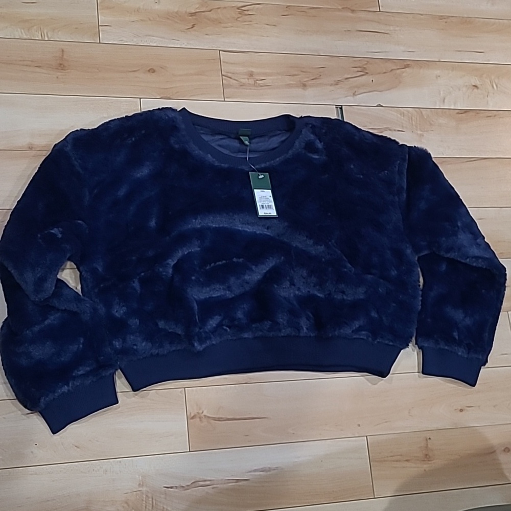 Wild Fable women's XXL fluffy blue short sweater